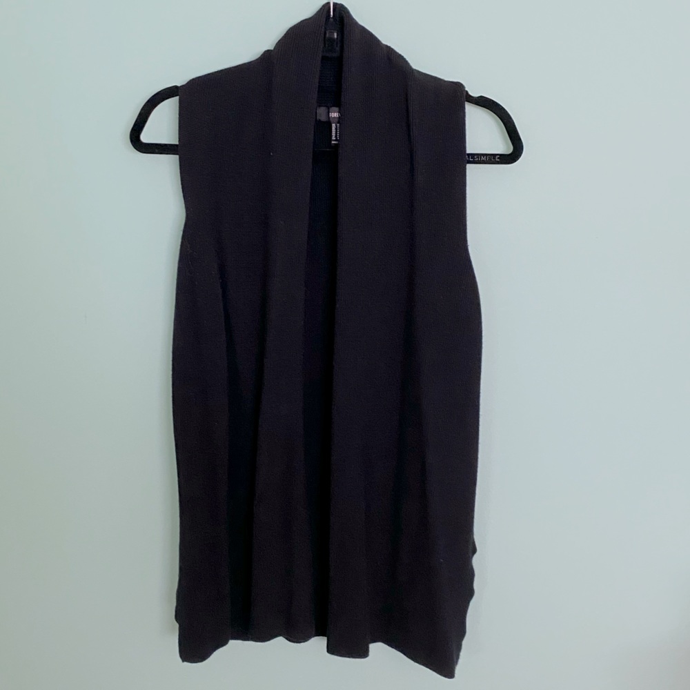 Sleeveless Open Front Cardigan/Vest